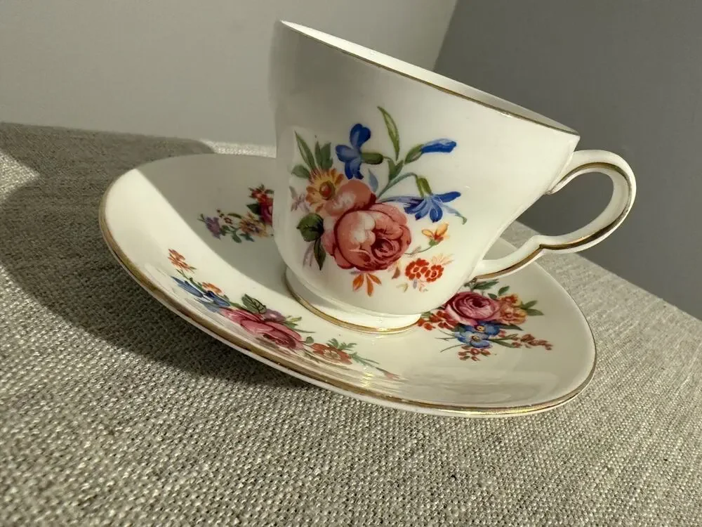 🌸 Stanley Fine Bone China Floral Teacup & Saucer Set | England
